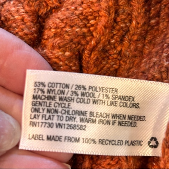 Nili Lotan x Target Open Front Cable Knit Cardigan Rusty Orange, Small - Picture 11 of 14